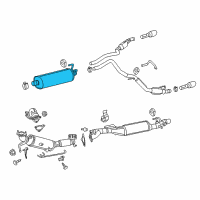 OEM 2015 Ram 1500 Exhaust Muffler Diagram - 68185063AA