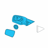 OEM 2011 Kia Soul Outside Rear View Mirror Assembly, Right Diagram - 876202K340