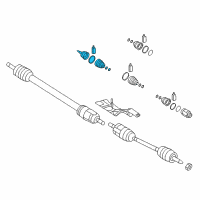 OEM 2017 Hyundai Sonata Joint & Boot Kit-Front Axle Wheel Diagram - 49580-E6000