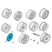 OEM 2004 BMW 325i Wheel Cover Diagram - 36-13-1-094-780