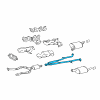 OEM 2005 Lexus GS430 Exhaust Center Pipe Assembly Diagram - 17420-46520