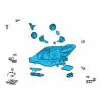 OEM Lexus LS600h Headlamp Unit With Gas, Left Diagram - 81185-50580