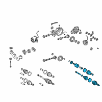 OEM Lexus RX450h Shaft Assembly, Rear Drive Diagram - 42340-0E021