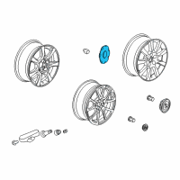 OEM 2009 Cadillac CTS Center Cap Diagram - 9596626