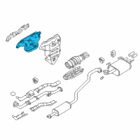 OEM 2000 Nissan Sentra Exhaust Manifold Diagram - 14002-7J510