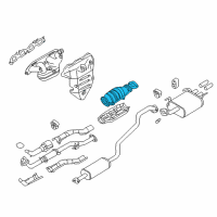 OEM 2001 Nissan Sentra Three Way Catalyst Converter Diagram - 20800-4M825