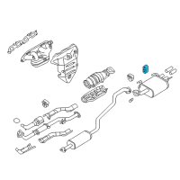 OEM 2003 Nissan Sentra Mounting-Exhaust, Rubber Diagram - 20651-4M410