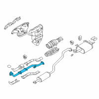 OEM 2000 Nissan Sentra Front Exhaust Tube Assembly Diagram - 20010-4M820