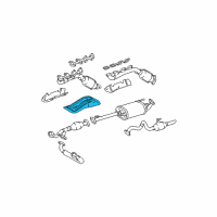 OEM 2004 Toyota 4Runner Heat Shield Diagram - 58327-35050