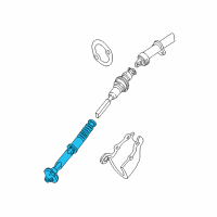 OEM 1999 Chevrolet S10 Steering Gear Coupling Shaft Assembly *Marked Print Diagram - 26073594