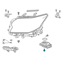 OEM 2017 Toyota Mirai Module Screw Diagram - 90075-02056