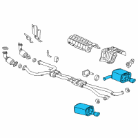 OEM 2016 Chevrolet SS Rear Muffler Diagram - 92295693