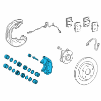 OEM 2017 Lexus GS450h Disc Brake Cylinder Assembly, Left Diagram - 47750-30560