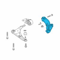 OEM 2020 Honda Ridgeline Knuckle, Left Front Diagram - 51216-T6Z-A01