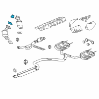 OEM 2016 Cadillac SRX Preconverter Gasket Diagram - 20893953