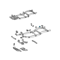 OEM 2003 Toyota Tacoma Mount Bracket Diagram - 51744-35020