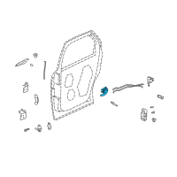 OEM 2004 Buick Rendezvous Handle Asm-Rear Side Door Inside Diagram - 10376823