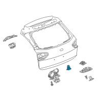 OEM Chevrolet SWITCH ASM-L/GATE CLOSE *JET BLACK Diagram - 22966290