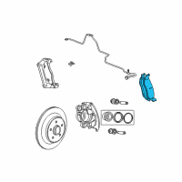 OEM 2015 Ram 1500 Rear Disc Brake Pad Set Diagram - 68334863AA