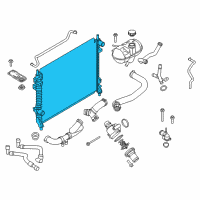 OEM 2019 Ford Mustang Radiator Diagram - FR3Z-8005-G