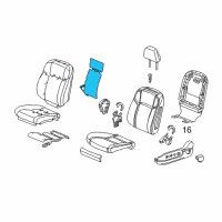 OEM 2015 Acura RLX Tci, Left Front Seat-Back Diagram - 81617-TY2-A21