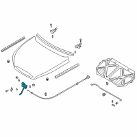 OEM 2005 Kia Rio Hood Latch Assembly Diagram - 81130FD101