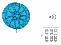 OEM 2021 Jeep Wrangler Aluminum Wheel Diagram - 6YZ48DX8AB