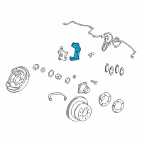 OEM Toyota Land Cruiser Caliper Mount Diagram - 47821-60080
