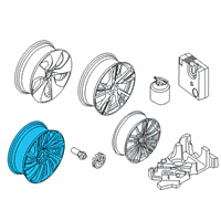 OEM 2019 BMW i8 Alloy Rim Forged Right Diagram - 36-11-6-862-897