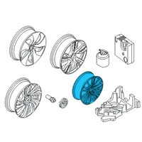 OEM 2020 BMW i8 Alloy Rim, Forged Diagram - 36-10-6-880-106