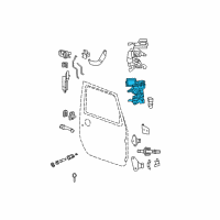 OEM Jeep Wrangler JK Front Door Latch Left Diagram - 4589273AL