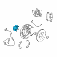 OEM 2000 Chrysler Cirrus Rear Wheel Hub Bearing Assembly Replacement Diagram - 4616477AB