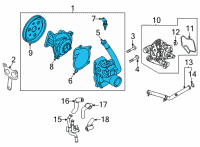 OEM 2021 Hyundai Sonata Pump Assembly-Coolant Diagram - 25100-2S000