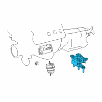 OEM 2019 Lexus LC500 INSULATOR, Engine Mo Diagram - 12371-38170