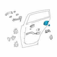 OEM 2018 Toyota Corolla Lock Assembly Diagram - 69060-02340