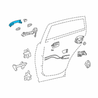 OEM 2020 Toyota Highlander Handle, Outside Diagram - 69211-0R070-A1