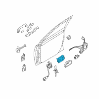 OEM 2010 Hyundai Accent Interior Door Handle Assembly, Left Diagram - 82610-1E000-WK