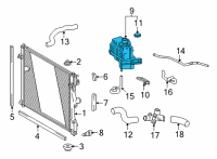 OEM Toyota Mirai Reservoir Tank Diagram - 16470-77080