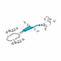 OEM 2005 Infiniti G35 Exhaust Sub Muffler Assembly Diagram - 20300-7W205