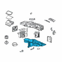 OEM Chevrolet Silverado 2500 HD Case, Heater & A/C Evaporator & Blower Lower Diagram - 52474945