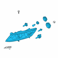 OEM 2013 Kia Optima Passenger Side Headlight Assembly Diagram - 921024C000