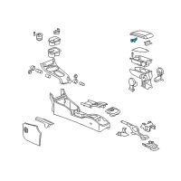 OEM 2005 Chevrolet Cobalt Latch-Front Floor Rear Console Armrest Diagram - 22725234