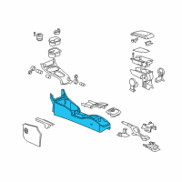 OEM 2008 Chevrolet Cobalt Console-Front Floor *Ebony Diagram - 25845895