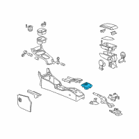OEM 2008 Chevrolet Cobalt Holder Asm-Front Floor Console Rear Cup *Ebony Diagram - 25845912