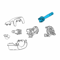 OEM Cadillac Wiper Switch Diagram - 23328822