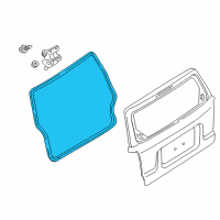 OEM 2009 Mercury Mariner Weatherstrip Diagram - 8L8Z-7843720-A