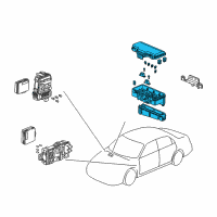 OEM 1998 Honda Accord Box Assembly, Relay Diagram - 38250-S84-A02