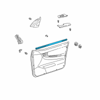 OEM 2004 Toyota Corolla Weatherstrip Diagram - 68172-02090
