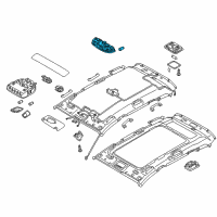 OEM 2017 Hyundai Santa Fe Sport Room Lamp Assembly Diagram - 92850-2W000-OM