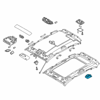 OEM 2016 Hyundai Santa Fe Rear Map Lamp Assembly, Right Diagram - 92820-2W000-VYN